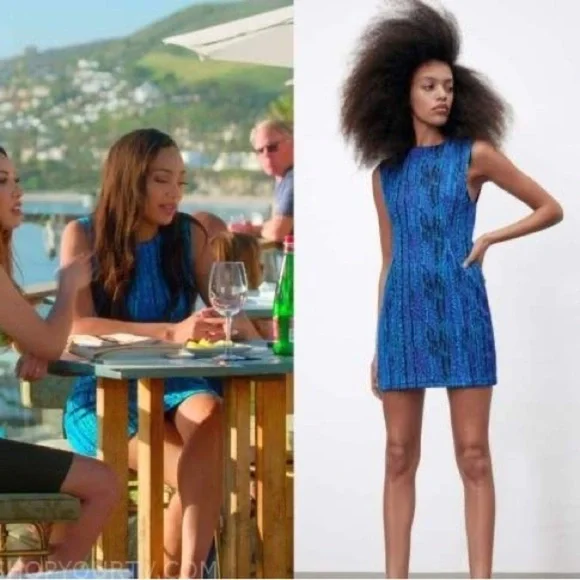 Zara 60s Mod Mermaidcore Seersucker Mini Dress – Sabrina Carpenter Coquette - Picture 4 of 14